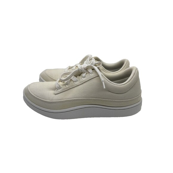 Allbirds Women's Lace Up Canvas Pacers Sneakers Shoes Casual Off White Size 8 - Picture 2 of 13